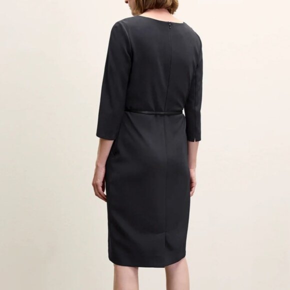 M.M. Lafleur The Etsuko Dress Recycled WonderTex Black Size 10 - Picture 5 of 11